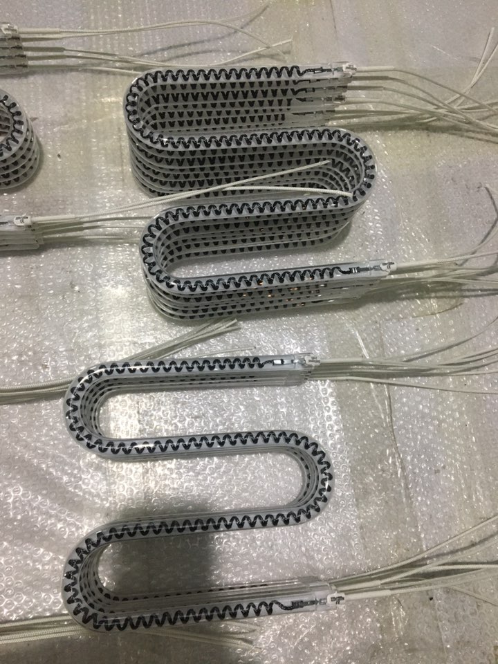 fibra de carbono lámpara de cuarzo infrarroja