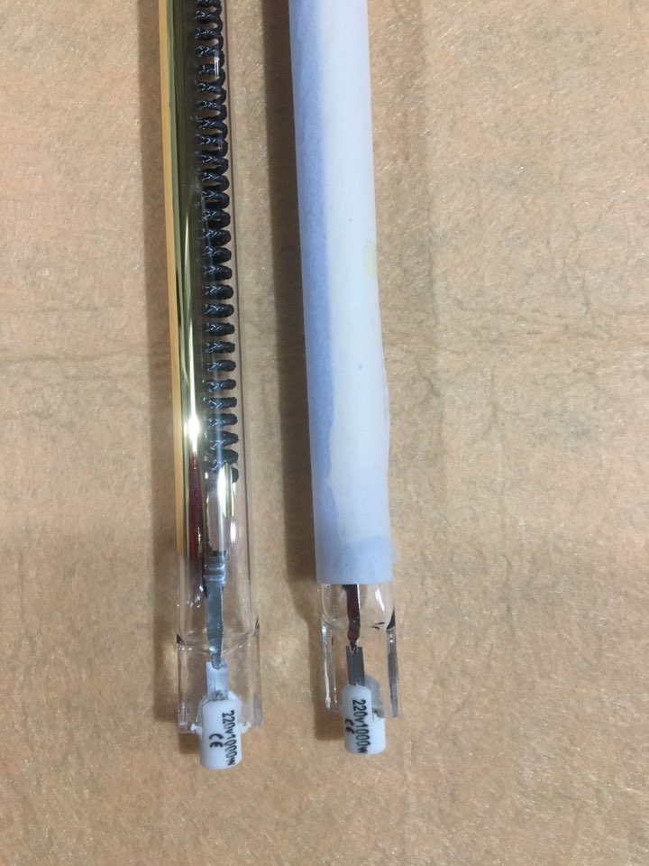 Lámpara de calefacción de cuarzo y carbono de 1000 w